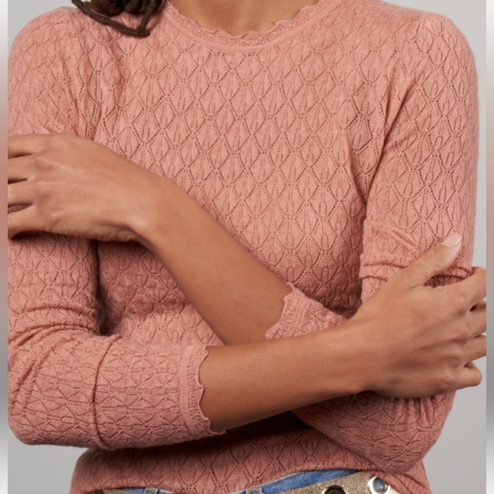 Ulla Johnson Lorelei Pullover in Rosette 100% Merino Wool Size L